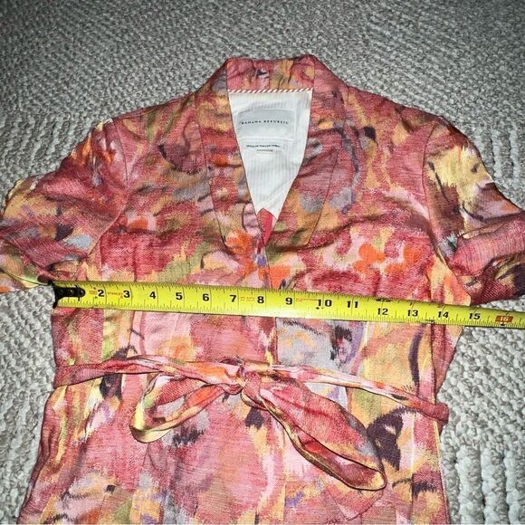 Banana Republic Floral Watercolor Blazer Jacket - Sz 2 - Picture 10 of 13